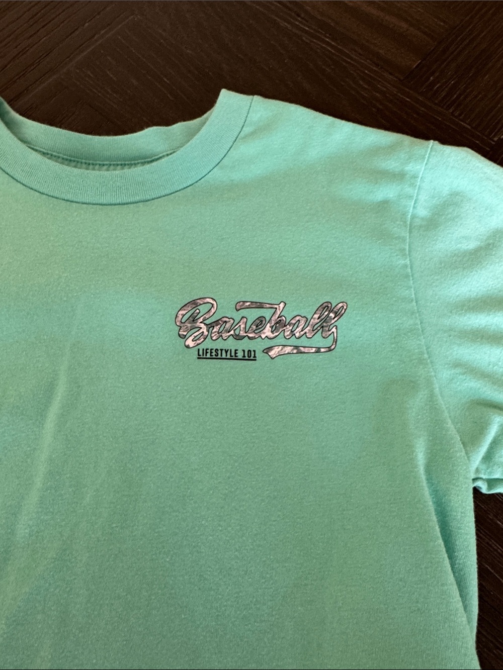 Baseball Lifestyle 101 Youth Small Blue Graphic T-Shirt - Picture 2 of 5